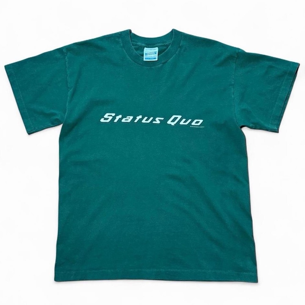 Vintage 1995 Status Quo Rock Band Concert Music Merch Tour T-shirt Large
